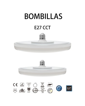 BOMBILLA LED * E27 30W 100º CCT